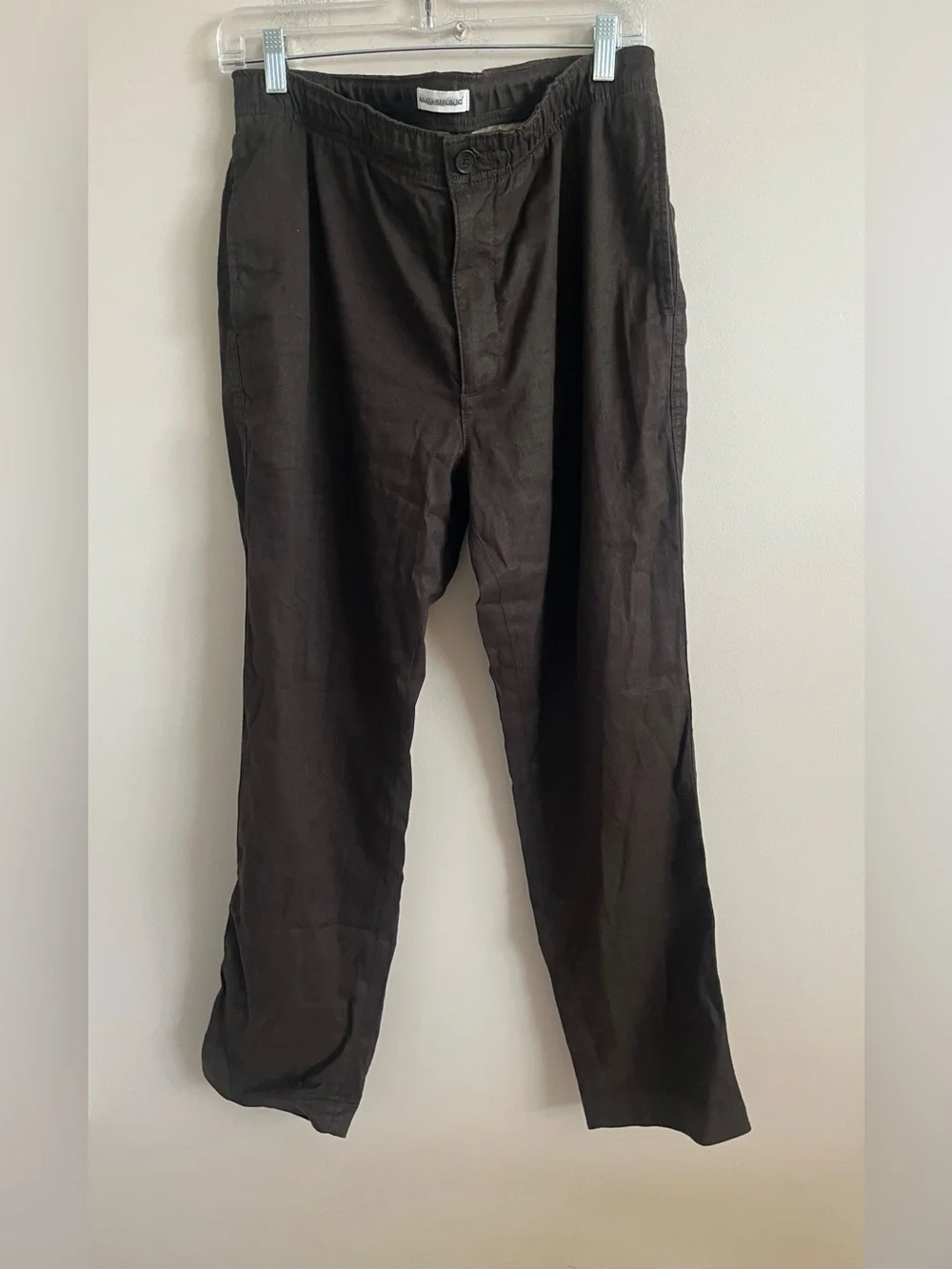 NWOT-Banana Republic Brown Linen-Blend Pant, Medium